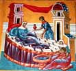Рождение преподобного Силуана (клеймо иконы "Преподобный Силуан Афонский с житием")